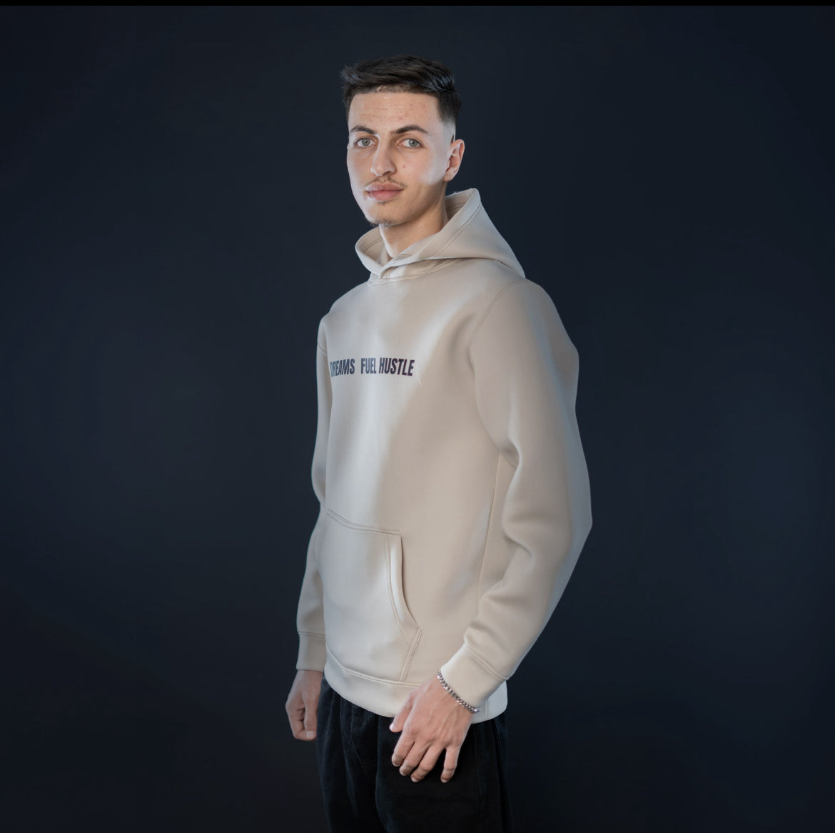 STREET OF DREAMS Hoodie (Beige Scouba)