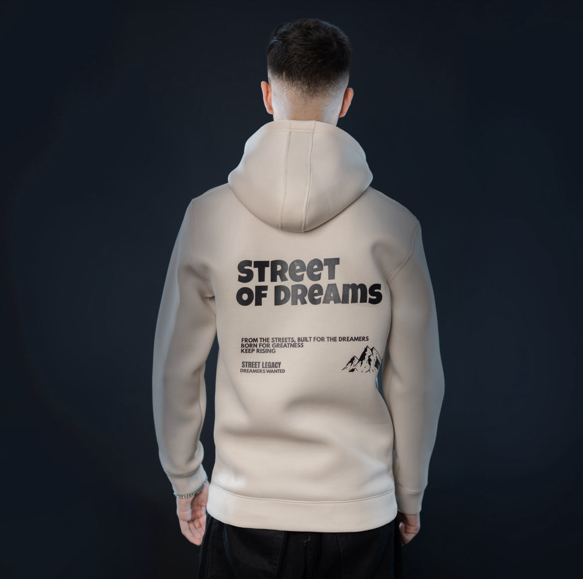 STREET OF DREAMS Hoodie (Beige Scouba)